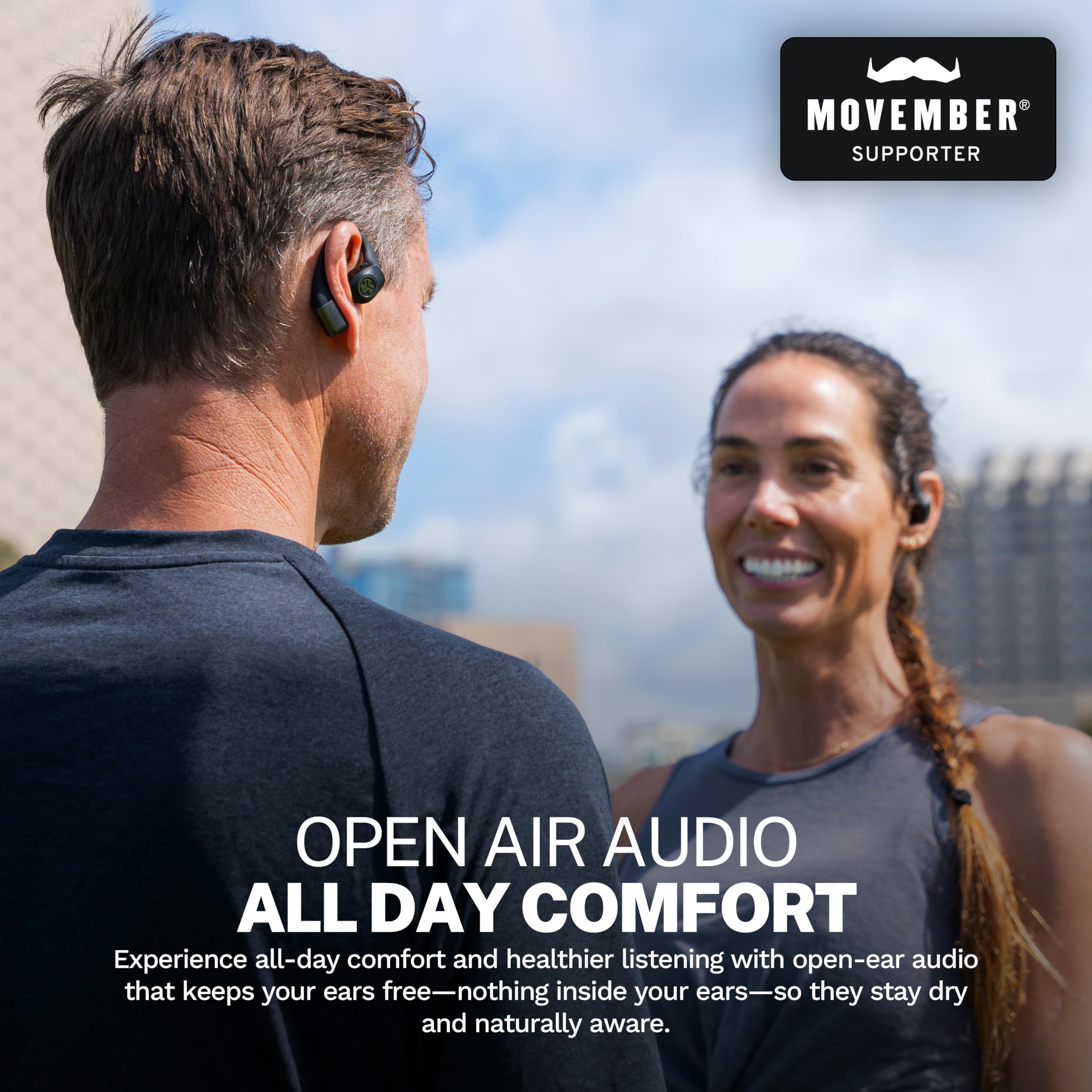 JLab Epic Open Sport Earbuds, Black, Wireless Open-Ear Audio Freedom Effortless Fit, Safe Listening, Bluetooth Multipoint, Customize with the App - Image 7