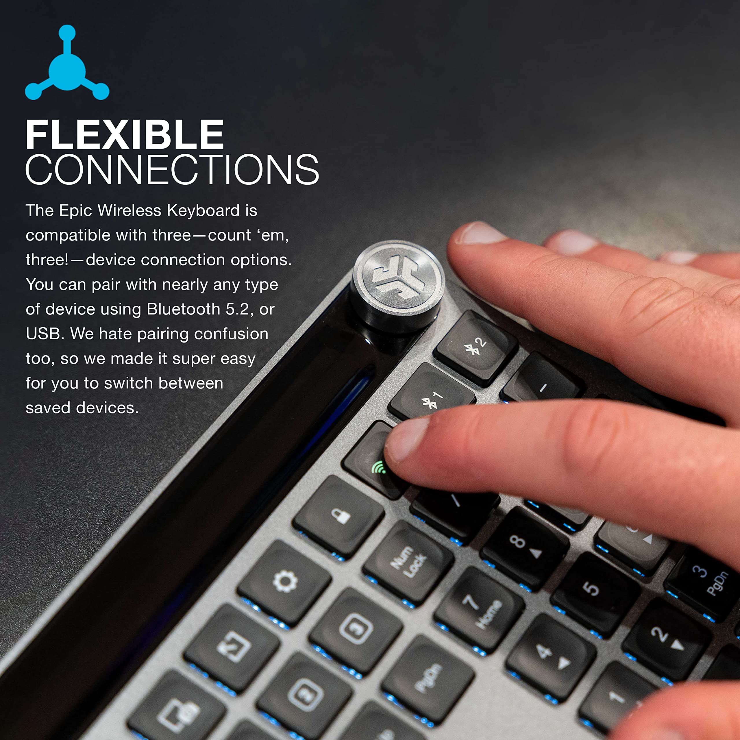 JLab Epic Work Bundle, Epic Work Headset, Epic Wireless Keyboard and Epic Wireless Mouse - Image 7