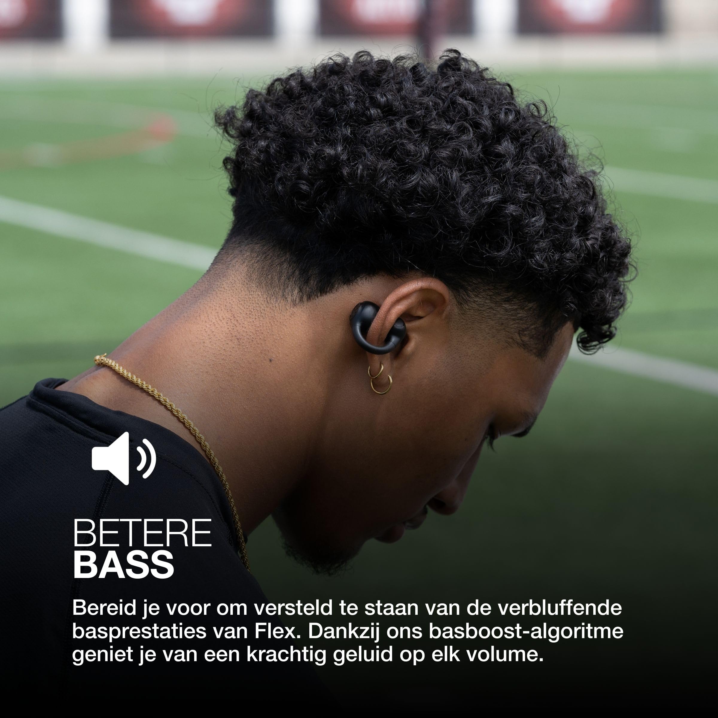 JLab Flex Open Earbuds, Clip-on Cuff Design, Wireless Open-Ear Audio Freedom Effortless Fit, Safe Listening, Bluetooth Multipoint, Customize with The App, Black - Image 8