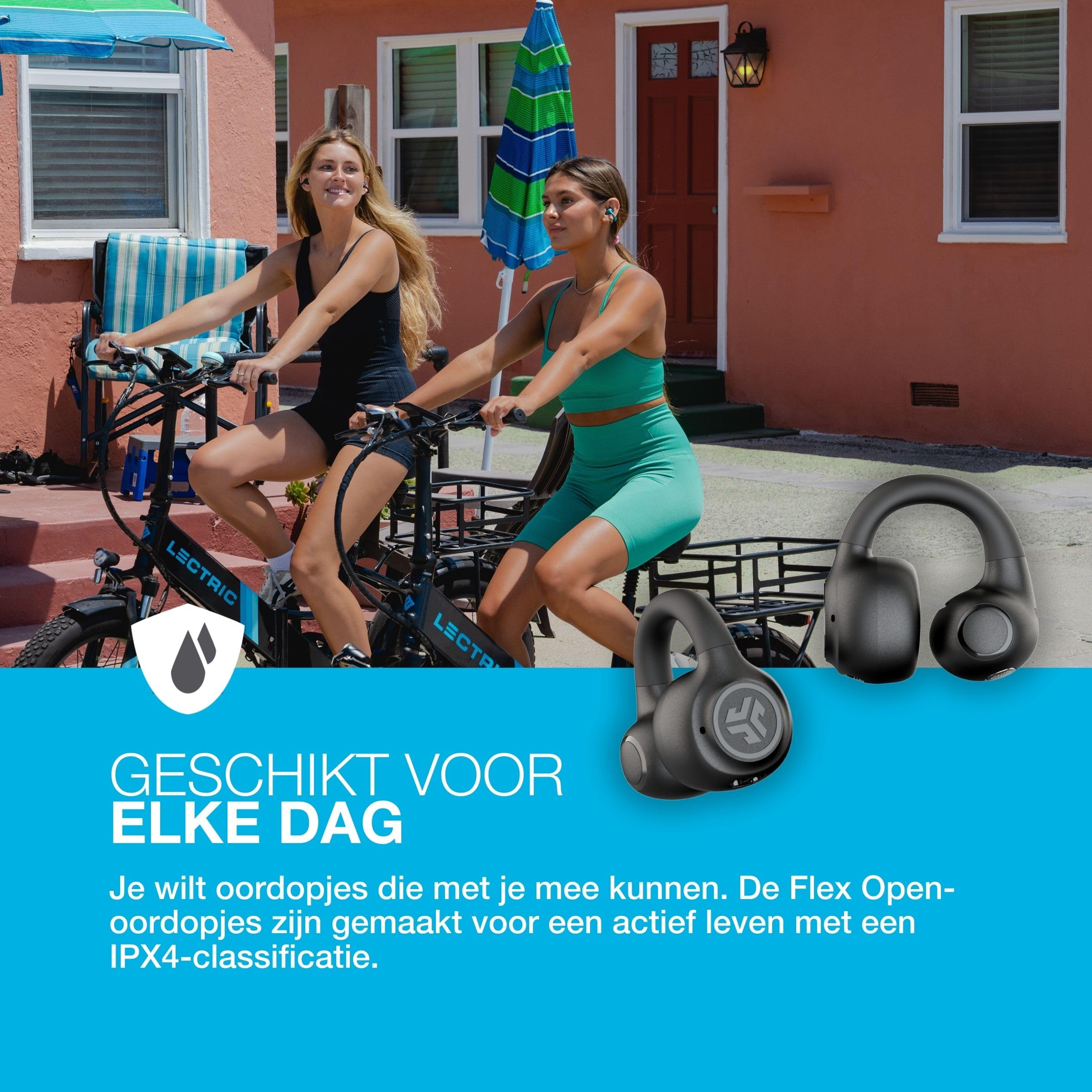 JLab Flex Open Earbuds, Clip-on Cuff Design, Wireless Open-Ear Audio Freedom Effortless Fit, Safe Listening, Bluetooth Multipoint, Customize with The App, Black - Image 9