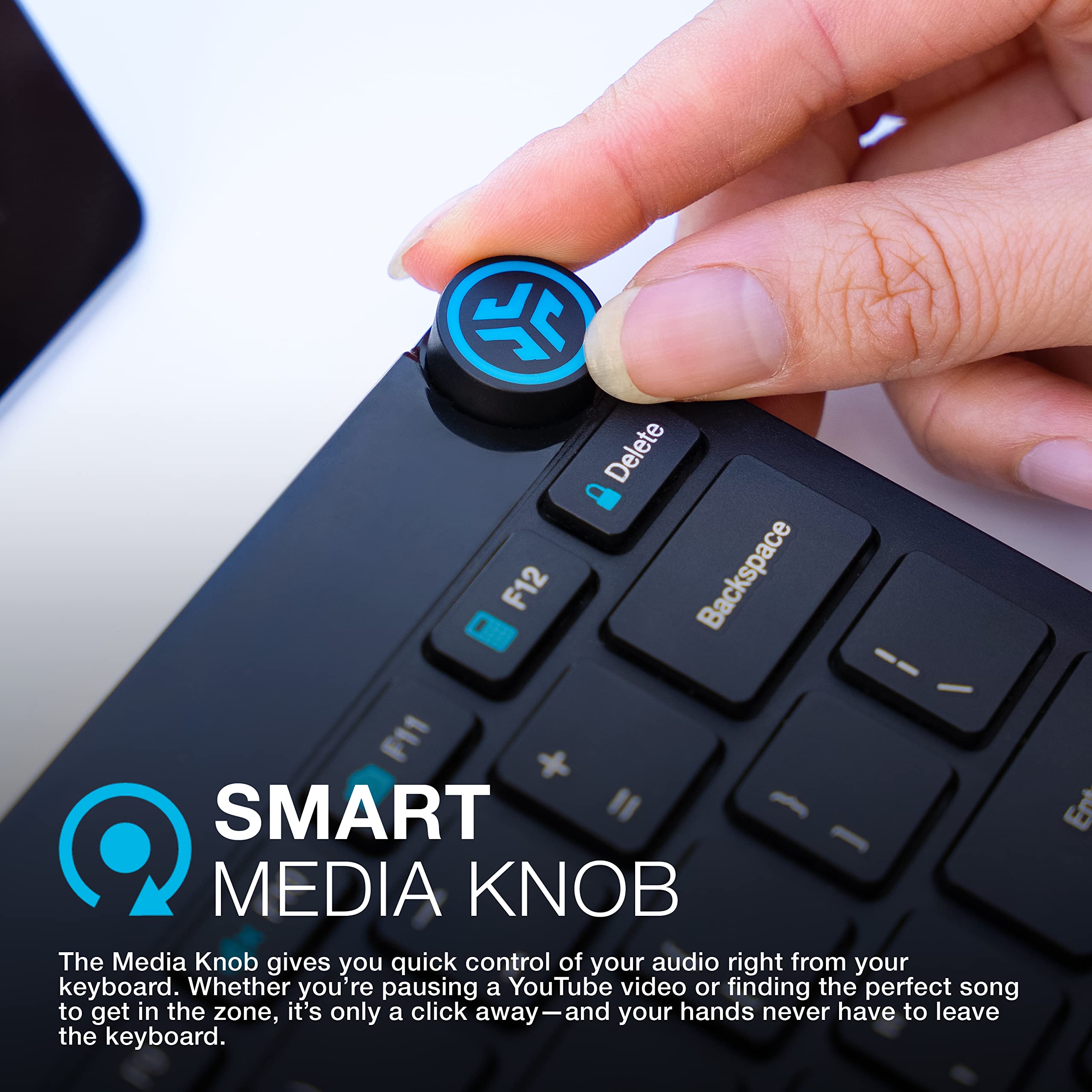 JLab Go Wireless Keyboard, Black, Connect Via Bluetooth or USB Wireless Dongle, Multi-Device Ultra-Compact for a Minimalist or Portable Set-Up (1 Pack) - Image 6