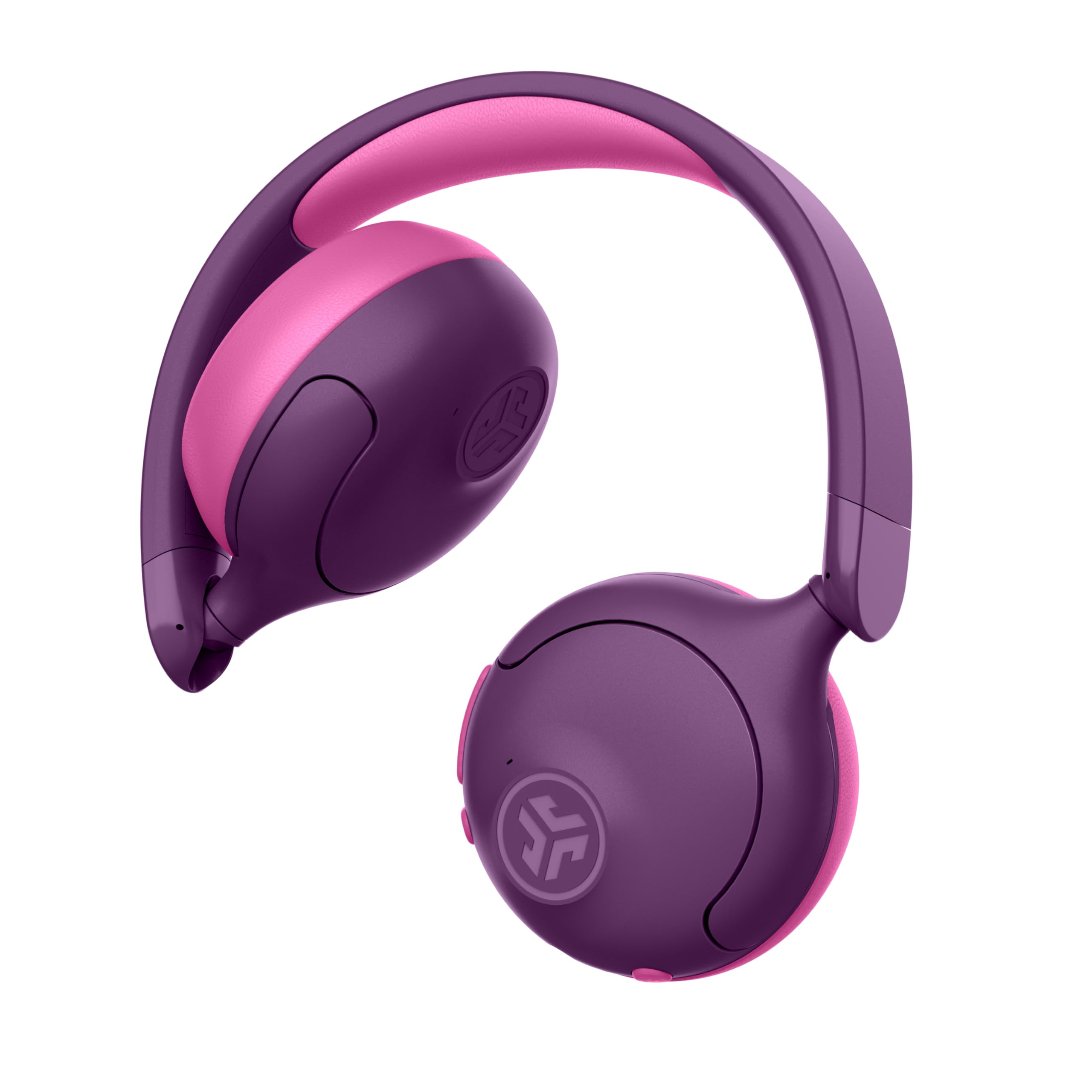 JLab JBuddies ANC 2 in 1 Wireless + Wired Kids Headphones, Active Noise Canceling and Be Aware Modes, Safe Volume Settings, 50+ Hours Playtime, Adjustable, Purple/Pink - Image 3